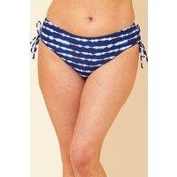 Beachcomber Women's Ruched High Leg Bikini Brief in Dark Navy | Size: 18