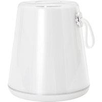 Happy Homewares Compact Modern White LED Colour Changing Rechargeable Touch Table Lamp