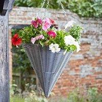 Marco Paul 2pck Hanging Cone Flower Basket - Slate Grey