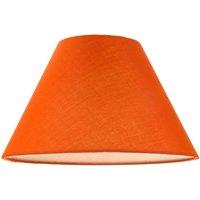 Happy Homewares Traditional Cotton Coolie Lampshade Suitable for Table Lamp or Pendant in Orange | Size: 10 inches