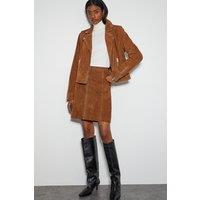 Monsoon Women's Sienna Suede Zip Skirt Tan | Size: 14