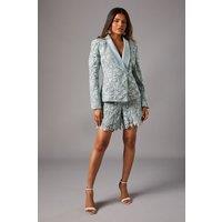 Petite Lace Shorts With Satin Waist