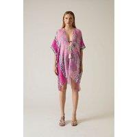 Floral Paisley Pink Kaftan