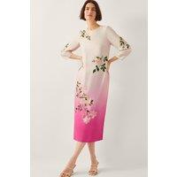 Monsoon Women's Felicity Ombre Midi Dress Pink | Size: 22