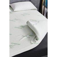 Ezysleep Super Soft Bamboo Bounce Back Foam Mattress Topper - 10cm in White | Size: King