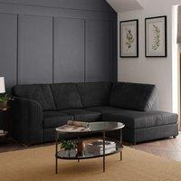 Furniture 786 Jumbo Cord Full Back 4 Seater Sofa Right Hand Facing Corner Sofa in Black