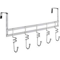Orsina Swirl Over Door 5 Hook Hanger in Silver