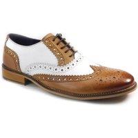 Frank James Men's Redford Brogue Leather Shoes in Tan | Size: 10