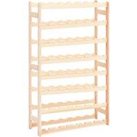 Berkfield Home Wine Rack for 56 Bottles Pinewood in Beige