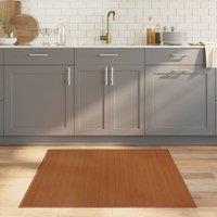 Berkfield Home Rug Square Brown100x100 cm Bamboo in Brown | Size: Medium