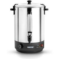 Geepas 30L Commercial Catering Tea Urn Hot Water Boiler Dispenser Stainless Steel in Silver
