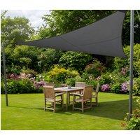 Primrose 3m Triangle Pro Waterproof Garden Sail Shade Canopy 98% UV Block in Charcoal