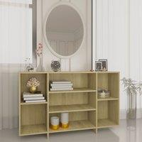 Berkfield Home Sideboard Sonoma Oak 120x30x75 cm Engineered Wood in Beige | Size: 120 x 30 x 75 cm