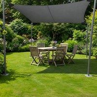 Primrose 2m Square Pro Waterproof Garden Sail Shade Canopy 98% UV Block in Charcoal