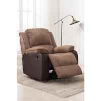 More4Homes Postana Jumbo Cord Fabric Manual Reclining Lounge Recliner Chair in Brown