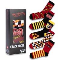 Hot Wheels Men's Calf Socks Set of 5 | Multicoloured | Official | Size: 7-11