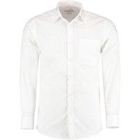 Kustom Kit Men's Poplin Tailored Long-Sleeved Formal Shirt in White | Size: 21 inches