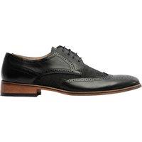 Goor Men's 4 Eye Leather Lined Brogue Gibson Shoe in Black | Size: 8