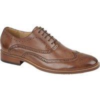 Goor Men's Brogued Wing Tip Smart Shoe in Brown | Size: 3
