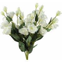 Pegdev Pack of 6 80cm Artificial White Wild Rose Stems with Silk Flowers