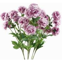 Pegdev Pack of 6 70cm Artificial Pink Carnation Stems with Silk Flowers