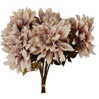 Pegdev Pack of 6 55cm Artificial Dahlia Stems Dusty Pink with Silk