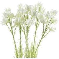 Pegdev Pack of 6 60cm Artificial White Starflower Stems with Silk Flowers