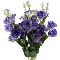 Pegdev Pack of 6 80cm Artificial Purple Wild Rose Stems with Silk Flowers