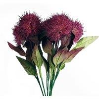 Pegdev Pack of 6 70cm Artificial Purple Globe Thistle for Faux Dcor