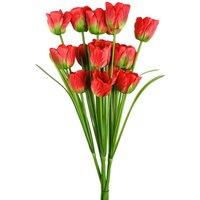 Pegdev Pack of 6 80cm Artificial Red Tulip Stems for Home or Office Use