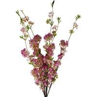 Pegdev Pack of 6 100cm Artificial Pink Blossom Spray with Silk Flowers