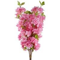 Pegdev Pack of 6 100cm Artificial Pink Blossom Stems for Display or Use