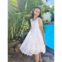 Lilly + Bo Girl's Ember in Ivory Party or Flower Girl Dress in White | Size: 9-12 m