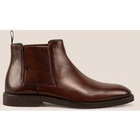 Oswin Hyde Men's Christopher Chelsea Leather Boots in Brown | Size: 7