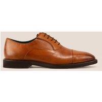 Oswin Hyde Men's Grayson Oxford Leather Shoes in Tan | Size: 10