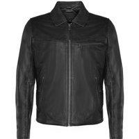 Infinity Leather Men's Cow Hide Leather Biker Jacket in Black | Size: XL