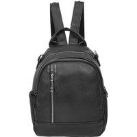 House of Leather Women's Womens Real Leather Fashion Backpack Casual Style Victoria Rose in Black | Size: Medium
