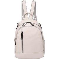 House of Leather Women's Womens Real Leather Fashion Backpack Casual Style Victoria Rose in Off-White | Size: Medium