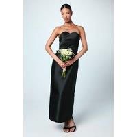 Bandeau Twill Bow Back Bridesmaid Dress