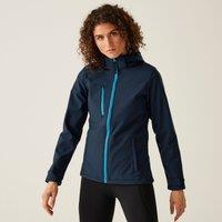 Regatta Women's Venturer 3-layer Waterproof Hooded Softshell Jacket in Mid Navy | Size: 18
