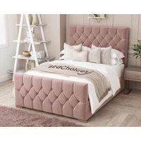 Bed Choices Women's Florida Upholstered Bed Frame in Pink | Size: King