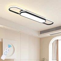 1-Light 110cm LED Flush Mount Elliptic Geometry Design ceiling light Black
