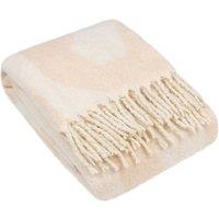 HOEM Meta Abstract Faux Mohair Knit Throw in Light Pink | Size: 130 cm x 180 cm