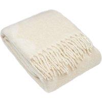 HOEM Meta Abstract Faux Mohair Knit Throw in Natural | Size: 130 cm x 180 cm
