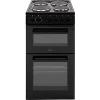 Willow Freestanding Electric Cooker Black Wide Twin Cavity Cooker