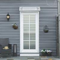 OUTSUNNY Door Canopy Awning Outdoor Window Rain Shelter for Door 100 x 75cm in Clear | Size: 100 x 75 cm