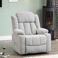 Artemis Home Redding Dual Motor Electric Lift Assist Recliner Chair with Massage & Heat in Light Grey