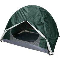 Living and Home Portable Camping Tent with Detachable Top Cover in Dark Green