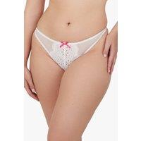 Playful Promises Women's Camille White Broderie Thong | Size: 12