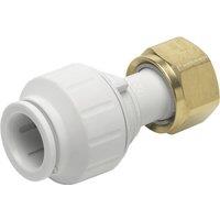 John Guest Straight Tap Connector 15mm X 1/2" (Pack of 5) in White